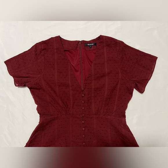 Madewell Button-Front Swing Dress in Swiss Dot - Picture 6 of 14